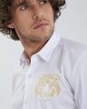 Shop Caspian Tiger White Satin Shirt-Design