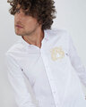 Shop Caspian Tiger White Satin Shirt-Full
