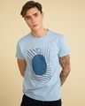 Shop Fingerprint Cool Blue Graphic T Shirt-Front