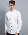 Shop Grandeur White Tuxedo Shirt-Front