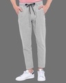 Shop Grey Amour Knitted Pants-Front