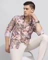 Shop Men's Beige Petal Pop Floral Printed Slim Fit Shirt-Full