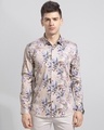 Shop Men's Beige Petal Pop Paisley Slim Fit Shirt-Front