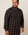 Shop Men's Black Checked Slim Fit Shirt-Full