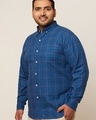 Shop Men's Blue Checked Slim Fit Shirt-Design