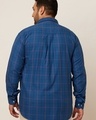 Shop Men's Blue Checked Slim Fit Shirt