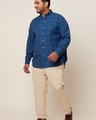 Shop Men's Blue Checked Slim Fit Shirt