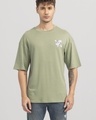 Shop Men's Green Jiggle Jiggle Graphic Printed Oversized T Shirt-Design