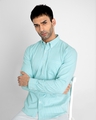 Shop Men's Green Striped Slim Fit Shirt-Design