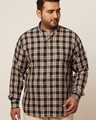 Shop Men's Navy Checked Slim Fit Shirt-Front