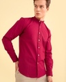Shop Men's Oxford Red Slim Fit Shirt-Full