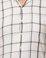 Shop Men's White Checked Slim Fit Shirt-Full