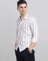 Shop Men's White Hunger Striped Slim Fit Shirt-Design