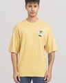 Shop Men's Yellow Hidden Paradise Graphic Printed Oversized T Shirt-Design