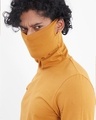 Shop Mustard Full Sleeves T Shirt With Face Cover-Full