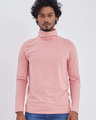 Shop Pink Full Sleeves T Shirt With Face Cover-Full