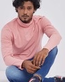 Shop Pink Full Sleeves T Shirt With Face Cover