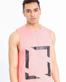 Shop Pink Printed Square Cut Sleeveless T Shirt-Design