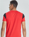 Shop Red Cut & Sew Arm 4 Way Stretch T Shirt-Full
