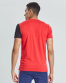 Shop Red Panel Cut & Sew 4 Way Stretch T Shirt-Full
