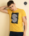 Shop S Design Yellow Graphic T Shirt-Full