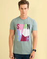 Shop Teal Green Graphic T Shirt-Full