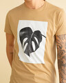 Shop Split Leaf Sand Brown Graphic T Shirt-Full