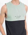 Shop Teal Green Black Cut & Sew Sleeveless T Shirt-Design