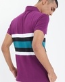 Shop Tyrian Purple Cut & Sew Knitted Polo T Shirt