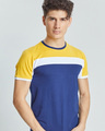 Shop Yellow Multi Color Cut & Sew T Shirt-Design