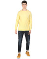 Shop Yellow Popcorn Full Sleeve Cotton T Shirt-Full