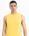Shop Yellow Side Tape Sleeveless T Shirt-Design