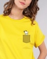 Shop Snoopy Pocket Boyfriend T-Shirt-Front
