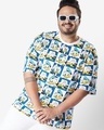 Shop Men's Snorkel Blue AOP Plus Size T-shirt-Front