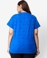 Shop Women's Snorkel Blue All Over Printed Plus Size Boyfriend T-shirt-Full