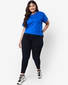 Shop Women's Snorkel Blue All Over Printed Plus Size Boyfriend T-shirt