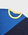 Shop Men's Blue Color Block T-shirt