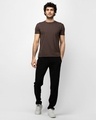 Shop SOC Ottoman Knit Spandex Black Joggers Trackpants