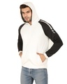 Shop Classic Black And White Italian Fleece Hoodie Jacket-Full