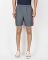 Shop SOC Reflective Light Grey Outdoor Sports Running Shorts-Front