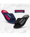 Shop Freeway Navy & Red Velcro Adjustable Strap Men's Sliders