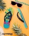 Shop Good Vibe   S.Green Flip Flops For Women-Design