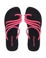 Shop Olivia   Blk/Pink Flip Flops For Women-Front