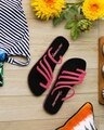 Shop Olivia   Blk/Pink Flip Flops For Women-Full