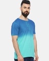 Shop Solid Men's Henley Green T-Shirt-Full
