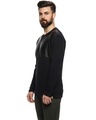 Shop Solid Men's Round Neck Black Casual T-Shirt-Design