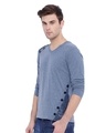 Shop Solid Men's V Neck Blue T-Shirt-Design