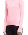 Shop Solid Women Mandarin Collar Stylish Pink Sports T-Shirt