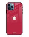 Shop Iphone 12 Pro Max Solo Maroon Glass Case-Front