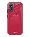 Shop Solo Maroon Premium Glass case for OPPO A17 (Shock Proof,Scratch Resistant)-Front